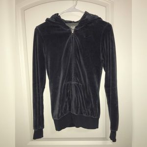 Grey/blueish velour Nike jacket
